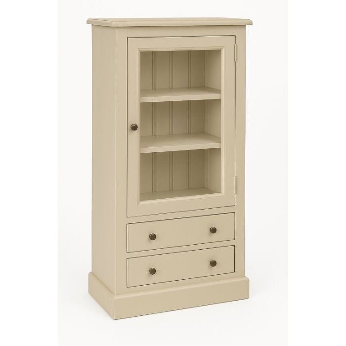 Petite vitrine, 1 porte et 2 tiroirs Rosiris D606, vue officielle du fabricant 3. Autres articles et accessoires vendus séparément.