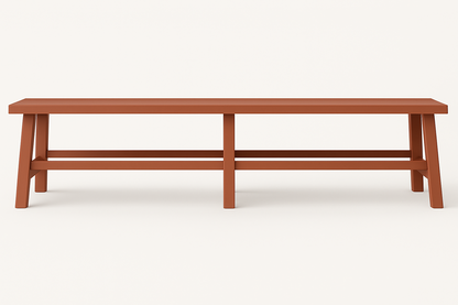 Banc Monastère D810, format 200 × 30 × 44 cm, vue officielle 2. Autres meubles et décoration vendus séparément.
