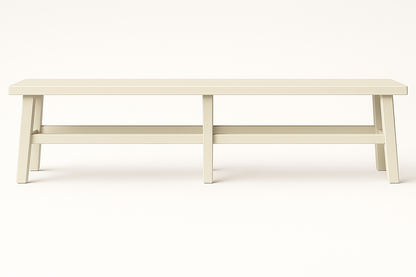 Banc Monastère D810, format 200 × 30 × 44 cm, vue officielle 3. Autres meubles et décoration vendus séparément.