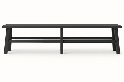 Banc Monastère D810, format 200 × 30 × 44 cm, vue officielle 4. Autres meubles et décoration vendus séparément.