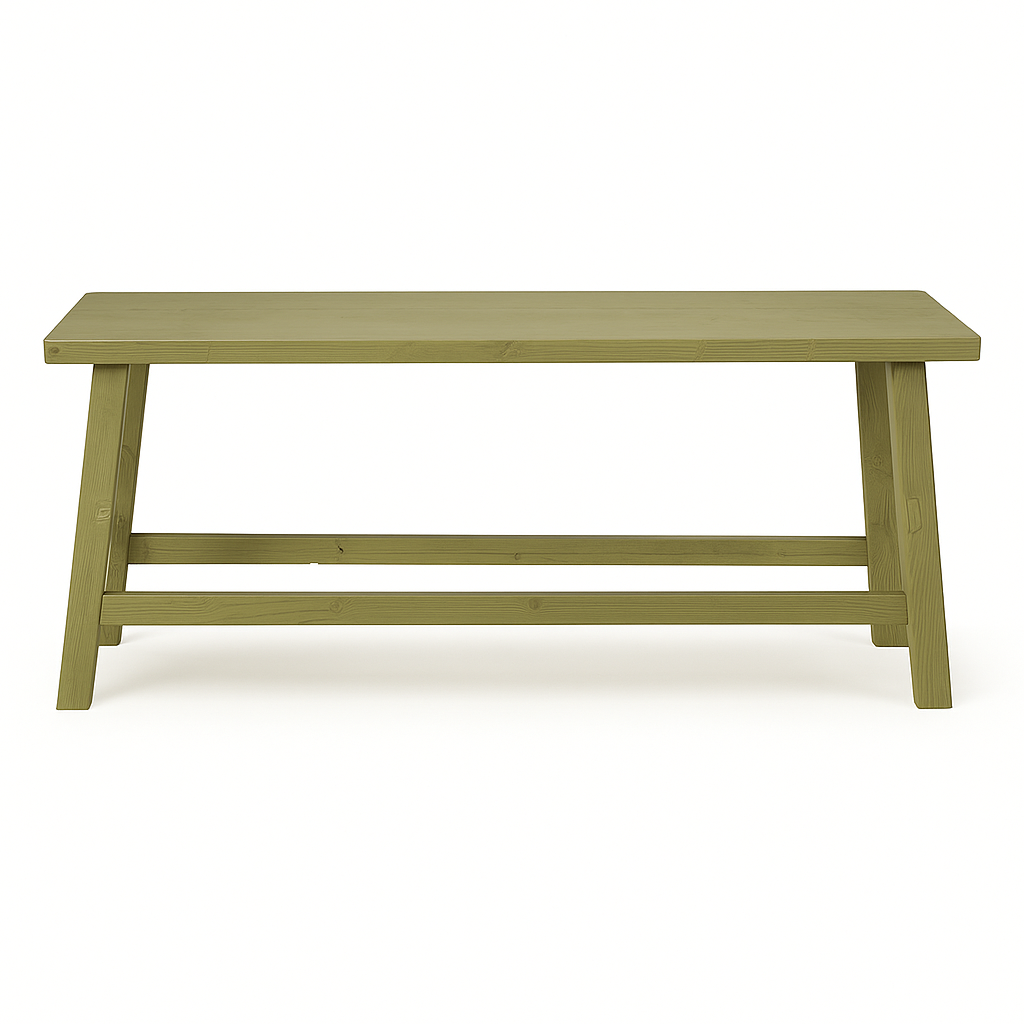 Banc Monastère D810, format 100 × 30 × 44 cm, vue officielle 4. Autres meubles et décoration vendus séparément.