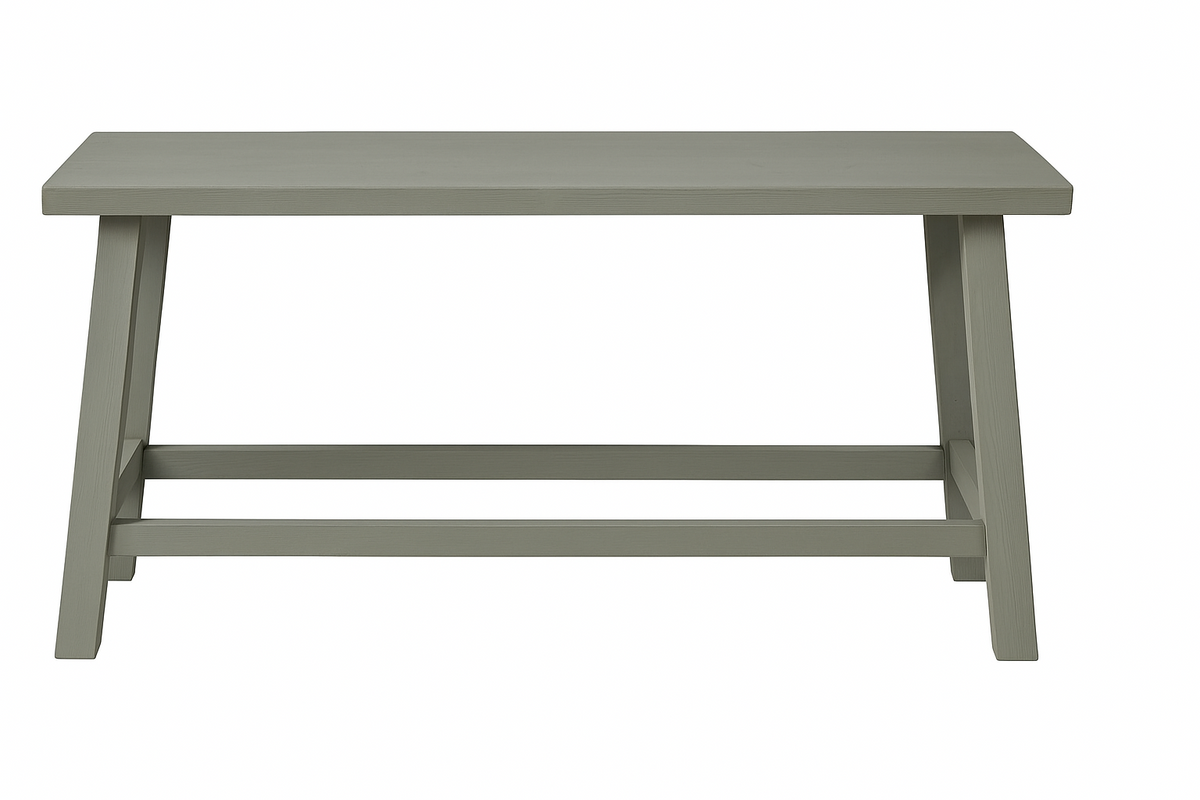 Banc Monastère D810, format 100 × 30 × 44 cm, vue officielle 6. Autres meubles et décoration vendus séparément.