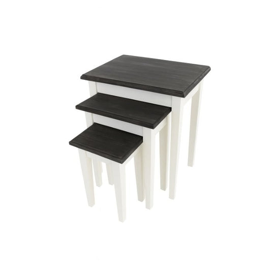 Mini-ensemble de tables D625 en pin, 63 cm, vue principale.