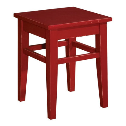 Tabouret en pin D028, 35 × 35 × 45 cm, vue officielle 4. Autres meubles et décoration vendus séparément.