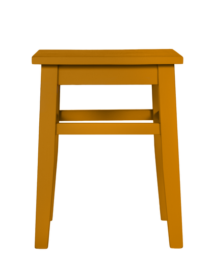 Tabouret en pin D028, 35 × 35 × 45 cm, vue officielle 5. Autres meubles et décoration vendus séparément.