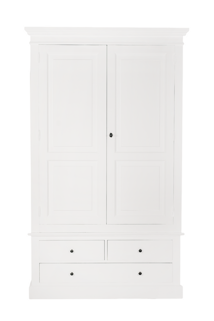 Armoire Solange, 2 portes et 3 tiroirs D045, 120 × 59 × 200 cm, vue officielle 1. Autres meubles et décoration vendus séparément.