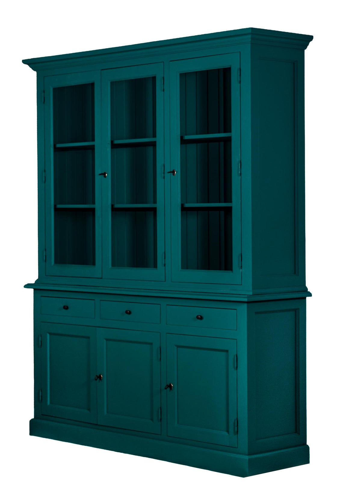 Vaisselier Luberon, 3 portes hautes D088, 185 × 48 × 222 cm, vue officielle 3. Autres meubles et décoration vendus séparément.