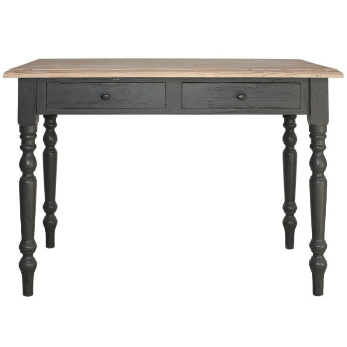 Bureau Léon, 2 tiroirs D048, 108 × 60 × 80 cm, vue officielle 1. Autres meubles et décoration vendus séparément.
