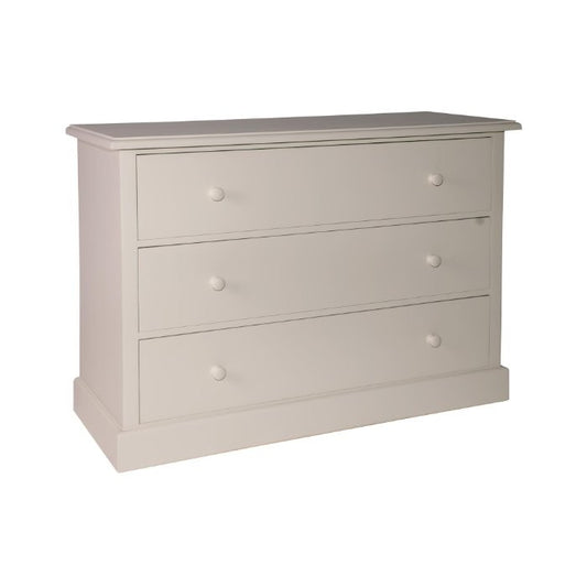 Commode, 3 tiroirs D433, 120 × 50 × 87 cm, vue officielle 1. Autres meubles et décoration vendus séparément.