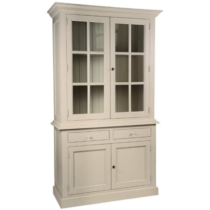 Vaisselier Luberon, 2 portes hautes D087, 129 × 48 × 222 cm, vue officielle 2. Autres meubles et décoration vendus séparément.