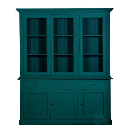 Vaisselier Luberon, 3 portes hautes D088, 185 × 48 × 222 cm, vue officielle 1. Autres meubles et décoration vendus séparément.