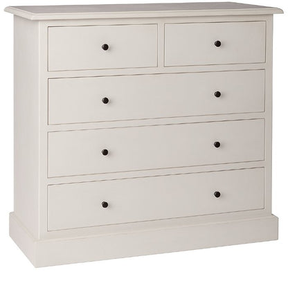 Commode Eugénie, 5 tiroirs D231, 100 × 50 × 100 cm, vue officielle 1. Autres meubles et décoration vendus séparément.