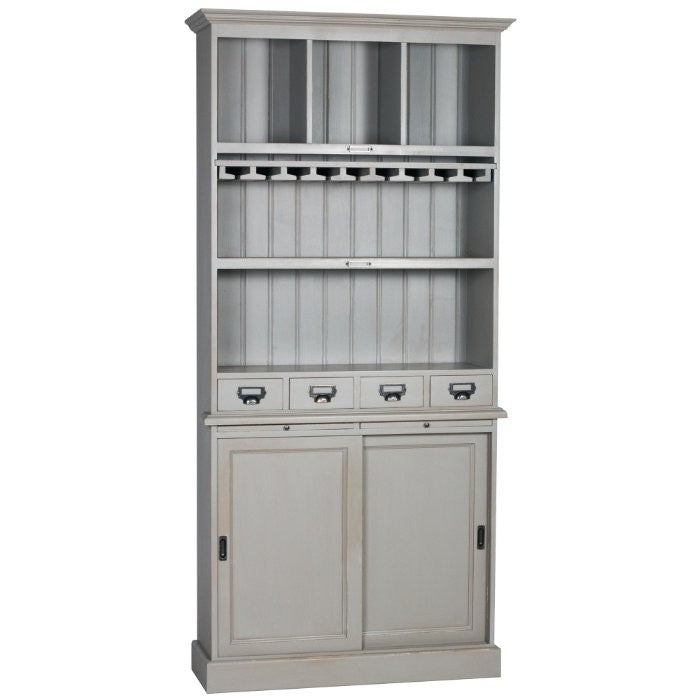 Arrière de bar Balthazar D410, 100 × 34 × 210 cm, vue officielle 1. Autres meubles et décoration vendus séparément.