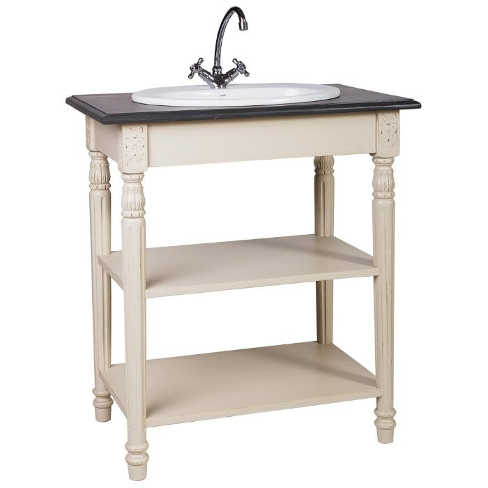 Meuble de salle de bain, 1 vasque, sans robinet D560, 82 × 52 × 90 cm, vue officielle 1. Autres meubles et décoration vendus séparément.