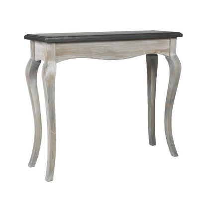 Console Éliane à pieds galbés D585, 90 × 30 × 79 cm, vue officielle 3. Autres meubles et décoration vendus séparément.