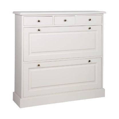 Meuble à chaussures D593, 110 × 35 × 107 cm, vue officielle 1. Autres meubles et décoration vendus séparément.