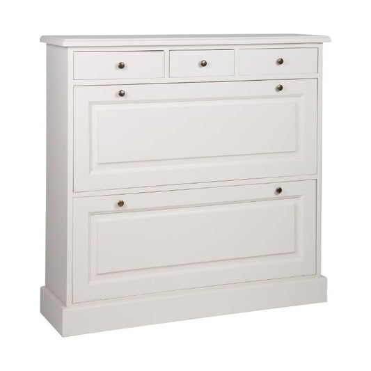 Meuble à chaussures D593, 110 × 35 × 107 cm, vue officielle 1. Autres meubles et décoration vendus séparément.