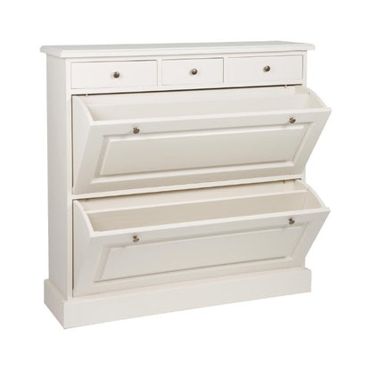 Meuble à chaussures D593, 110 × 35 × 107 cm, vue officielle 2. Autres meubles et décoration vendus séparément.