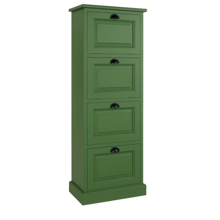 Meuble de rangement, 4 abattants D180, 53 × 40 × 162 cm, vue officielle 2. Autres meubles et décoration vendus séparément.