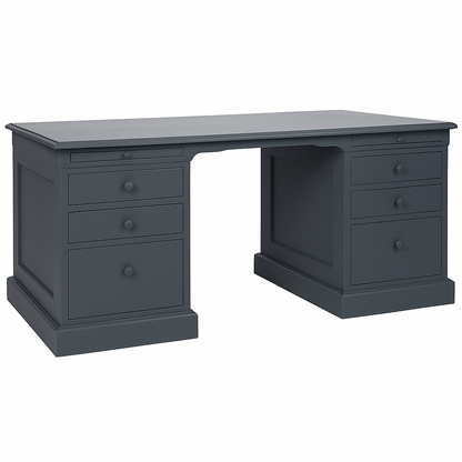 Bureau Auguste à caissons D295, 153 × 70 × 76 cm, vue officielle 2. Autres meubles et décoration vendus séparément.