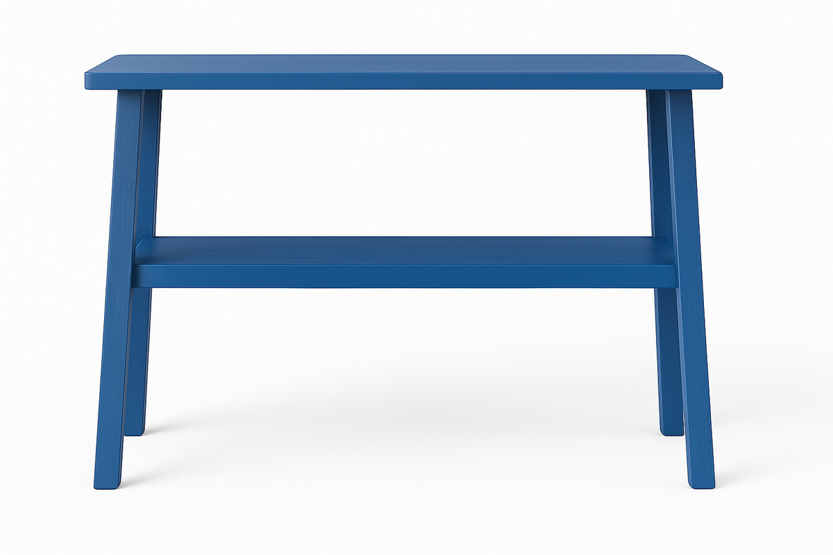 Console Anatole en pin recyclé D818, 100 × 30 × 85 cm, vue officielle 2. Autres meubles et décoration vendus séparément.