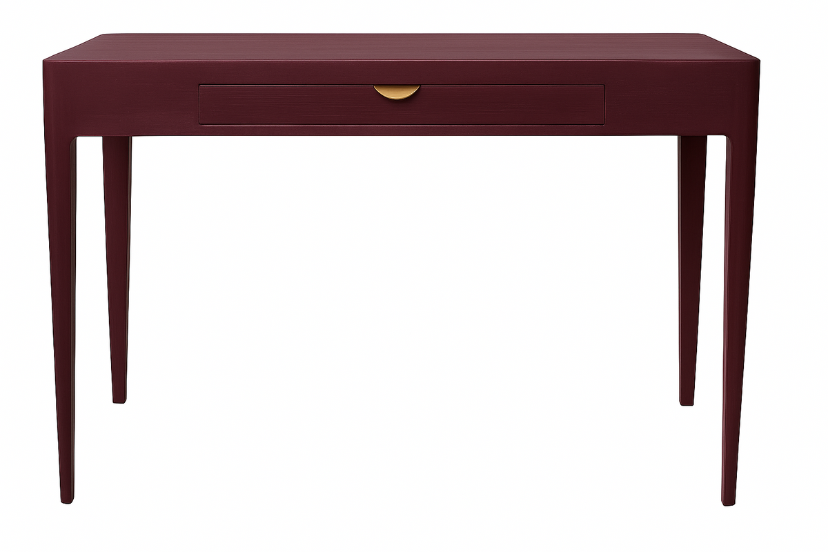 Bureau Ernest en pin D888, 120 × 52 × 77 cm, vue officielle 2. Autres meubles et décoration vendus séparément.