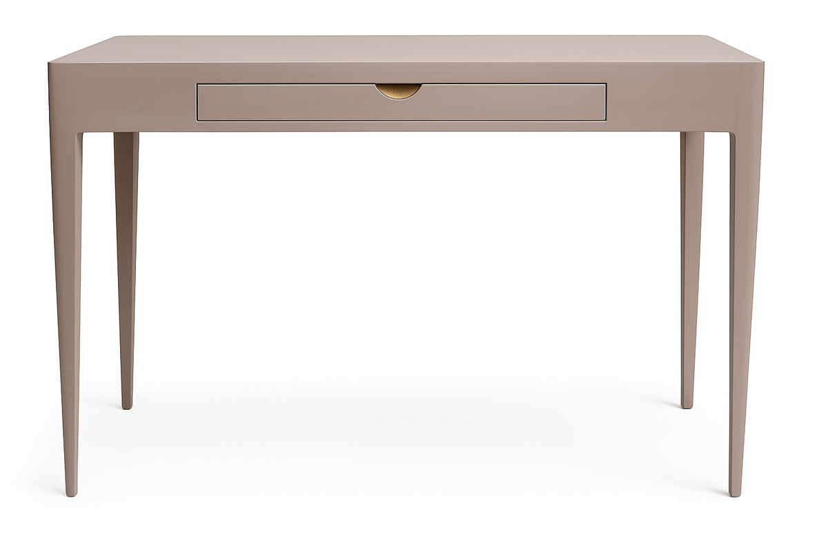 Bureau Ernest en pin D888, 120 × 52 × 77 cm, vue officielle 3. Autres meubles et décoration vendus séparément.