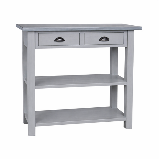 Console, 2 tiroirs D533, 100 × 38 × 90 cm, vue officielle 1. Autres meubles et décoration vendus séparément.