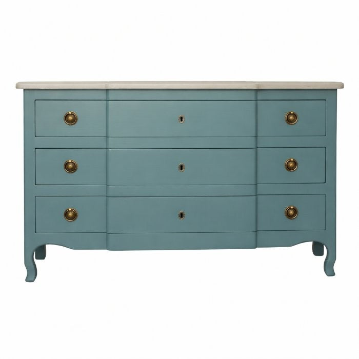 Grande commode Élisa D745, 130 × 40 × 80 cm, vue officielle 3. Autres meubles et décoration vendus séparément.