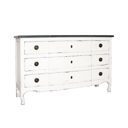 Grande commode Élisa D745, 130 × 40 × 80 cm, vue officielle 1. Autres meubles et décoration vendus séparément.