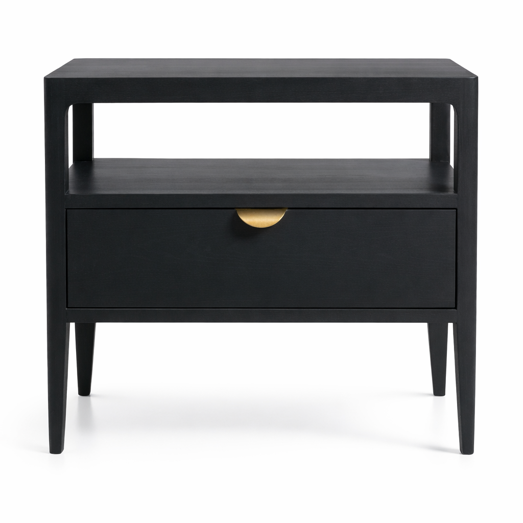 Chevet niche Ernest D885, 1 tiroir, 55 cm en pin, vue principale.