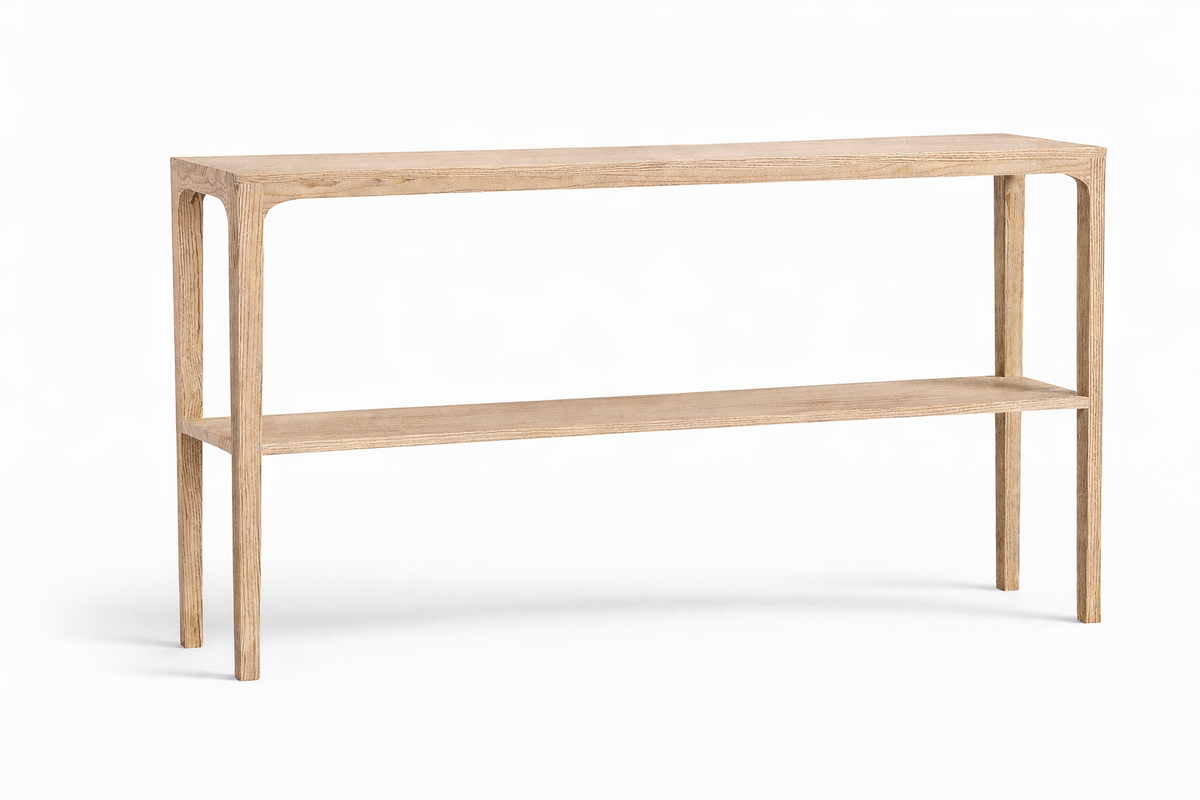 Console Ernest D941 avec étagère, 150 cm en pin, vue complémentaire 3.