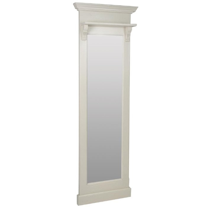 Grand miroir à cadre en pin D624, 70 × 19 × 210 cm, vue officielle 1. Autres meubles et décoration vendus séparément.