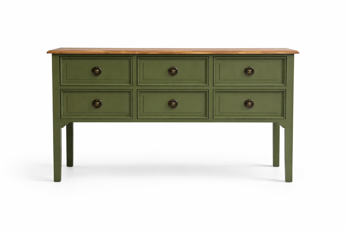Grande commode Capucine D776, 135 × 40 × 82 cm, vue officielle 3. Autres meubles et décoration vendus séparément.