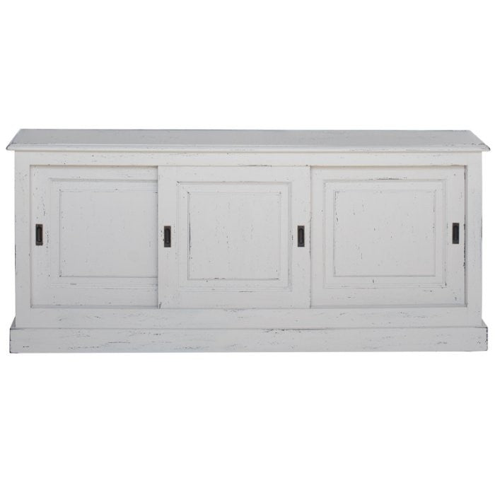 Buffet Annecy, 3 portes D786INF, 177 × 50 × 77 cm, vue officielle 1. Autres meubles et décoration vendus séparément.