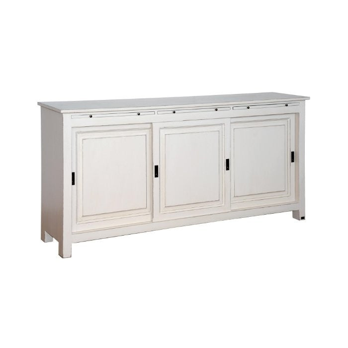 Buffet, 3 portes coulissantes D652INF, 191 × 40 × 91 cm, vue officielle 1. Autres meubles et décoration vendus séparément.
