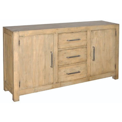 Buffet, 2 portes et 3 tiroirs D687, 177 × 45 × 90 cm, vue officielle 3. Autres meubles et décoration vendus séparément.