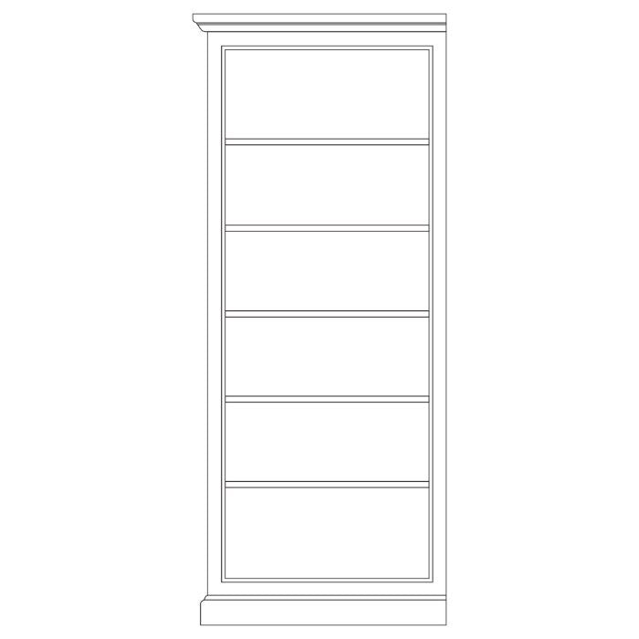 Bibus composable gauche D199G, 104 cm en pin, vue principale.