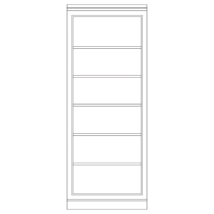 Bibus composable central D199M, 100 cm en pin, vue principale.