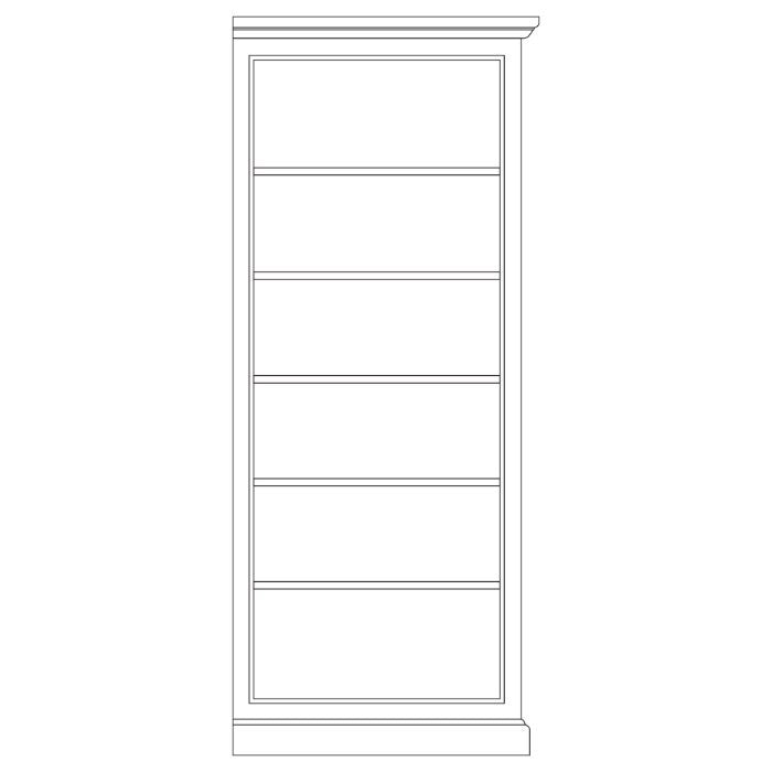 Bibus composable droit D199D, 104 cm en pin, vue principale.