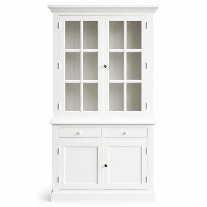 Vaisselier Luberon, 2 portes hautes D087, 129 × 48 × 222 cm, vue officielle 1. Autres meubles et décoration vendus séparément.