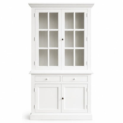 Vaisselier Luberon, 2 portes hautes D087, 129 × 48 × 222 cm, vue officielle 1. Autres meubles et décoration vendus séparément.