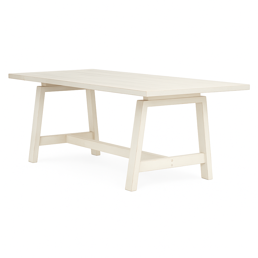 Table Trapèze D917, format 240 × 100 × 75 cm, vue officielle 4. Autres meubles et décoration vendus séparément.