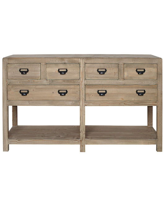 Buffet double Portland, 6 tiroirs D773INF, 150 × 45 × 90 cm, vue officielle 1. Autres meubles et décoration vendus séparément.