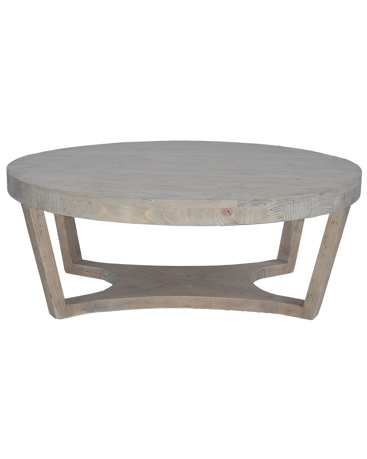 Table basse ronde London en chêne D816C, Ø 100 × H 40 cm, vue fabricant 1. Autres meubles et décoration vendus séparément.