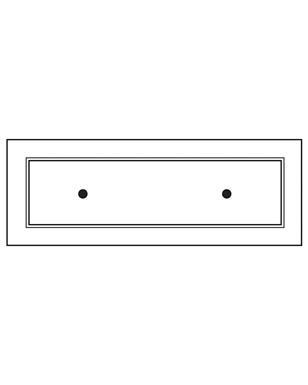 Module Gabin D705 en pin, 1 tiroir, vue de face.