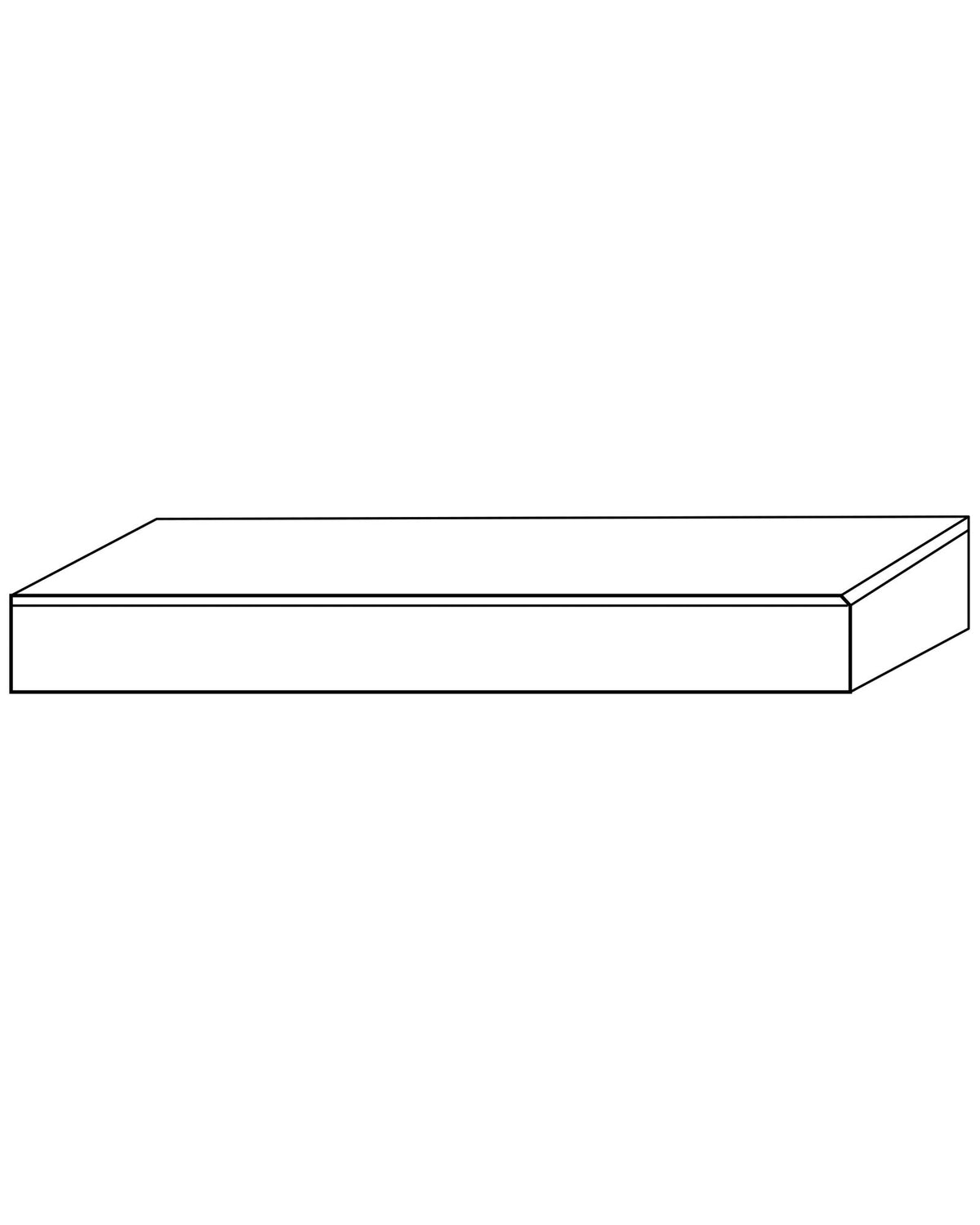 Socle gauche Gabin D715G en pin, 92 cm – Rosiris, vue fabricant 1. Les autres modules éventuellement présentés sont vendus séparément.