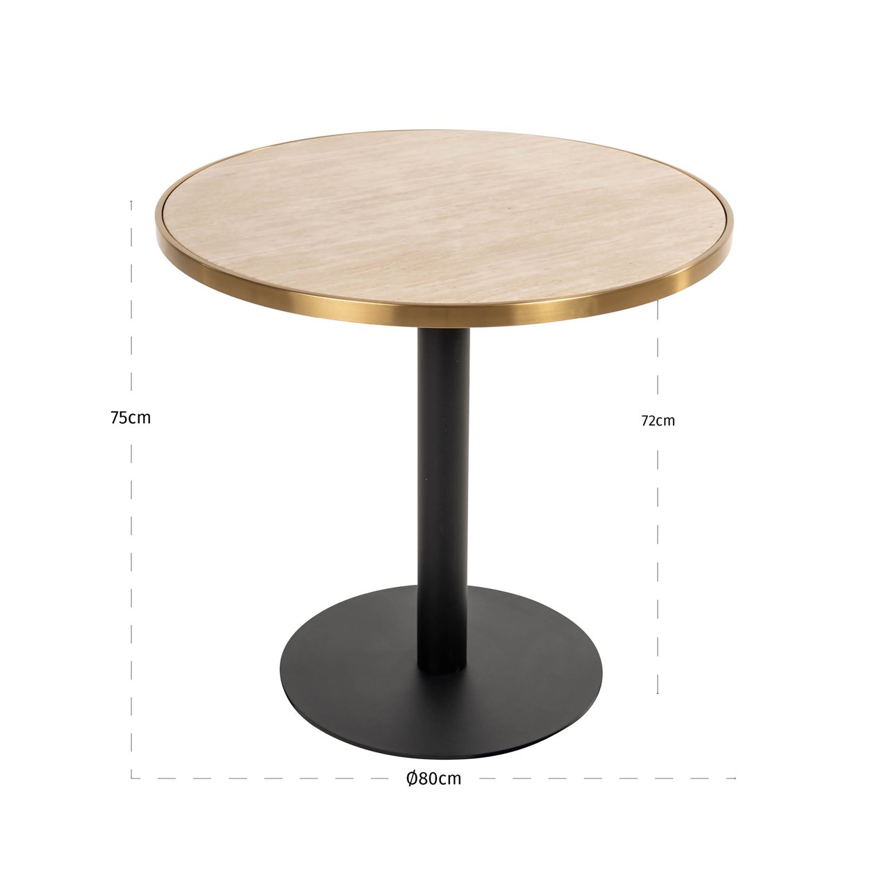 Bistro table Brazza beige 80Ø