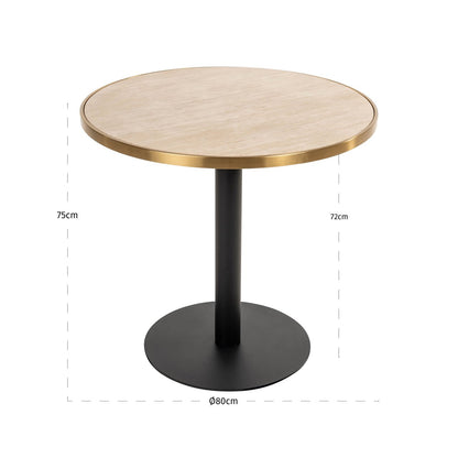 Bistro table Brazza beige 80Ø