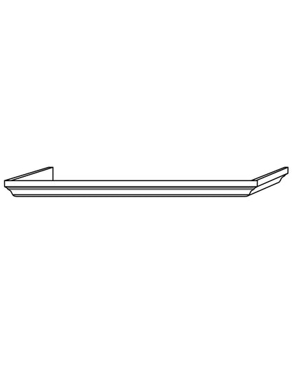 Corniche Gabin D716 en pin, élément indépendant – Rosiris, vue fabricant 1. Les autres modules éventuellement présentés sont vendus séparément.